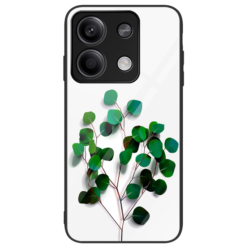 For Xiaomi Redmi Note 13 5G Tempered Glass Back Cover Pattern PC+TPU Protective Phone Case For Xiaomi Redmi Note 13 5G Tempered Glass Back Cover Pattern PC+TPU Protective Phone Case